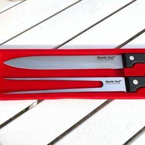 Vtg Carving Knife Set Stainless Steel